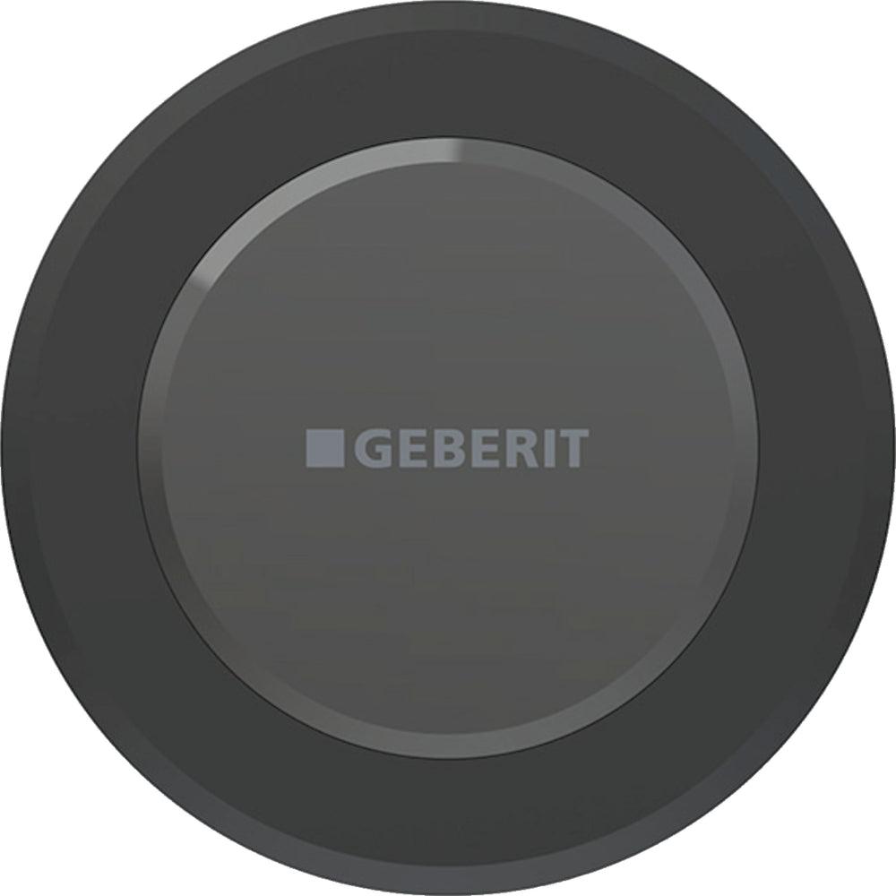 Elektronik deşarj tetiklemeli Geberit klozet deşarj kontrolü, elektrikli, Sigma 12 cm gömme rezervuar için, 2 kademeli deşarj, tip 10 kızılötesi düğmeli, round: mat siyah
