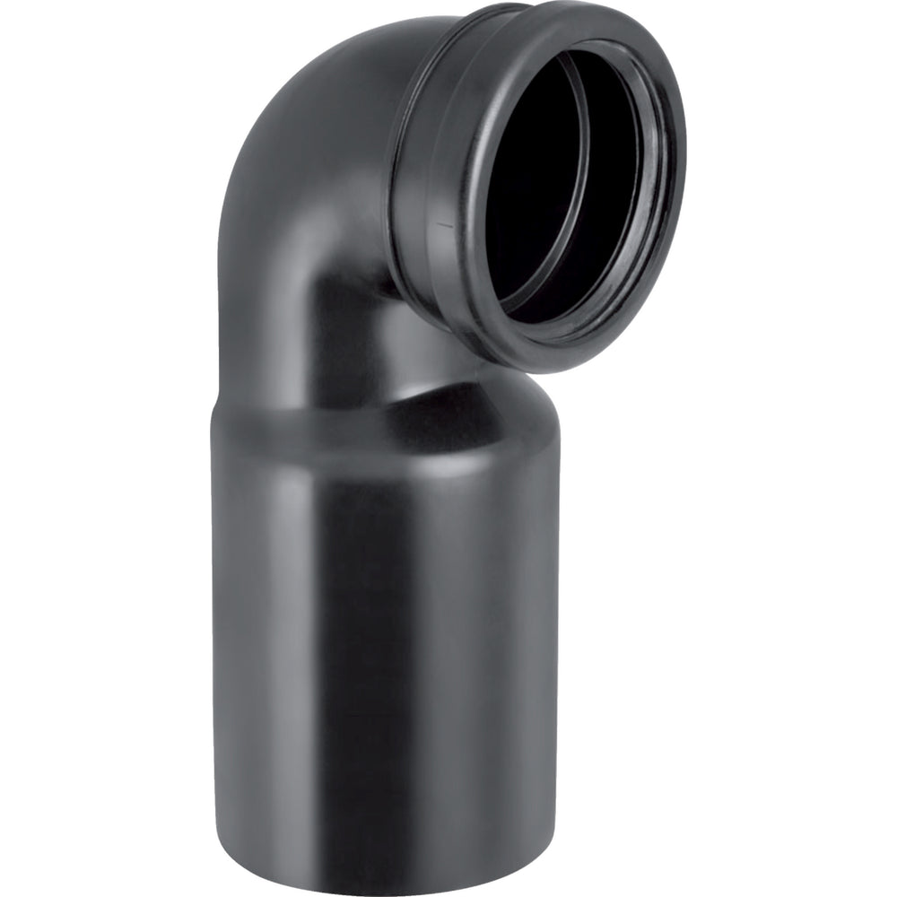 Asma klozet için Geberit PE 90° sifon dirseği, uzatmalı: d=110mm, d1=90mm