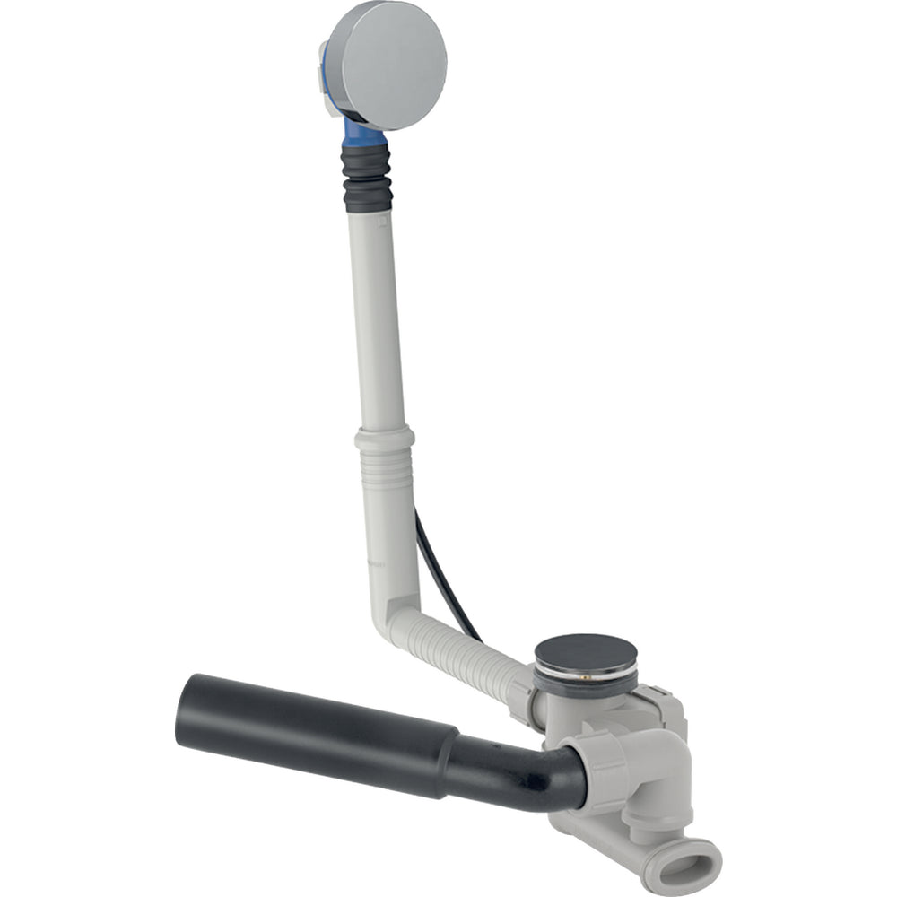 Geberit döner kumandalı küvet gideri, d52, 26 cm uzunluk, hazır montaj setli: krom / Parlak, d=40/50mm