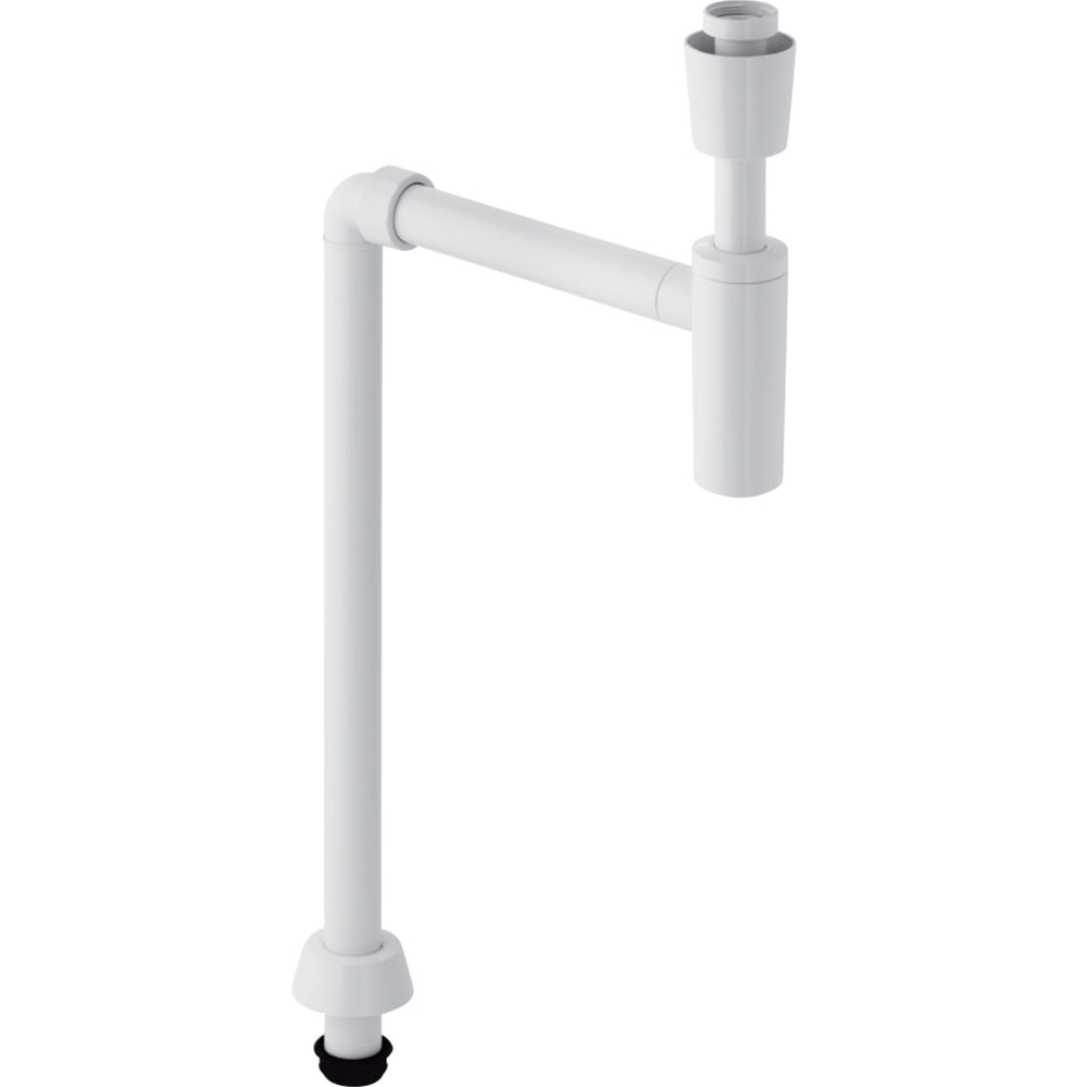 Geberit lavabo için sifon, valf rozeti ve manşetli, dikey çıkış: d=40mm, G=1 1/4″, alp beyazı