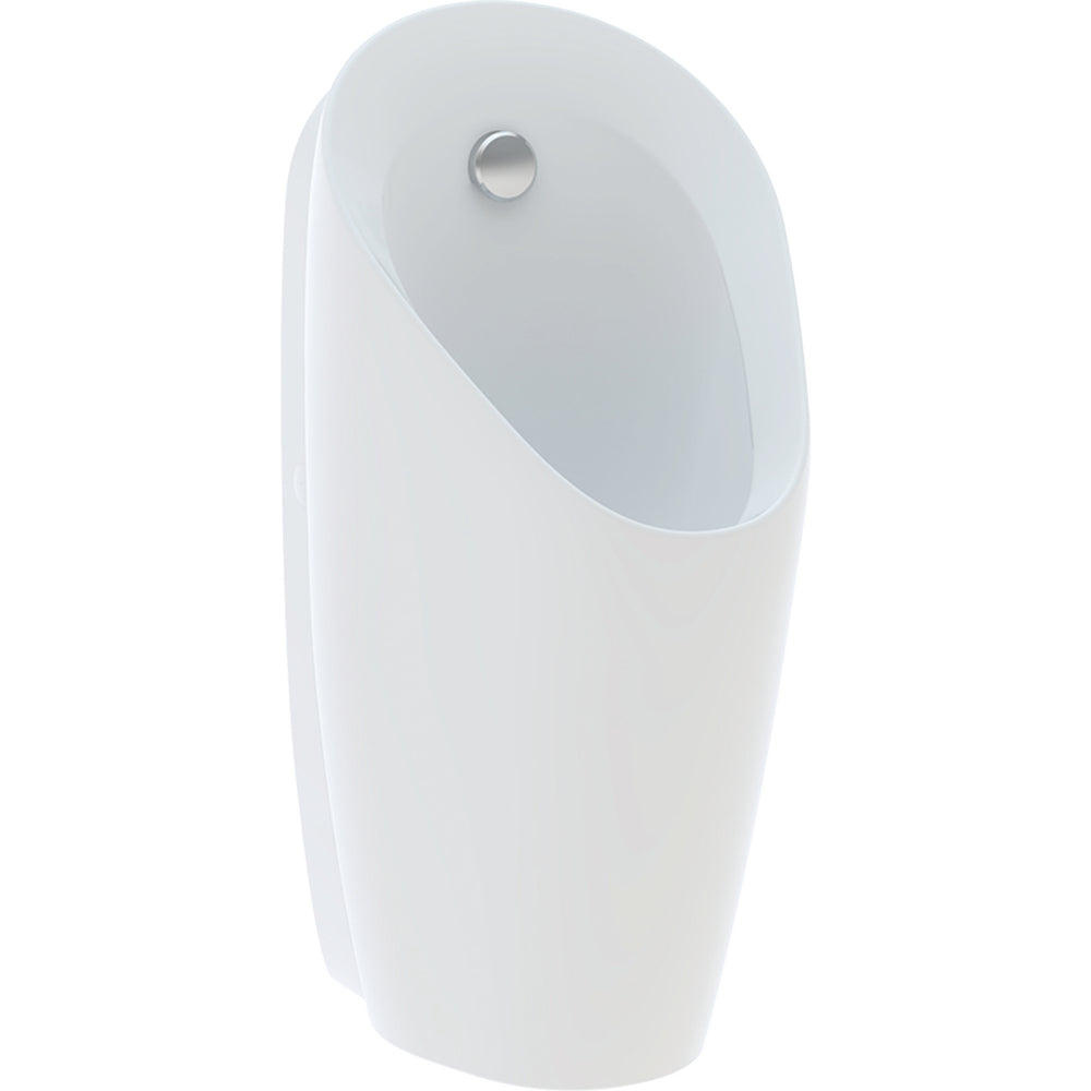 Geberit Preda pisuvar, gömme deşarj kontrolü için: T=37cm, Çıkış=Arkaya, Giriş=arka, vidalı, beyaz