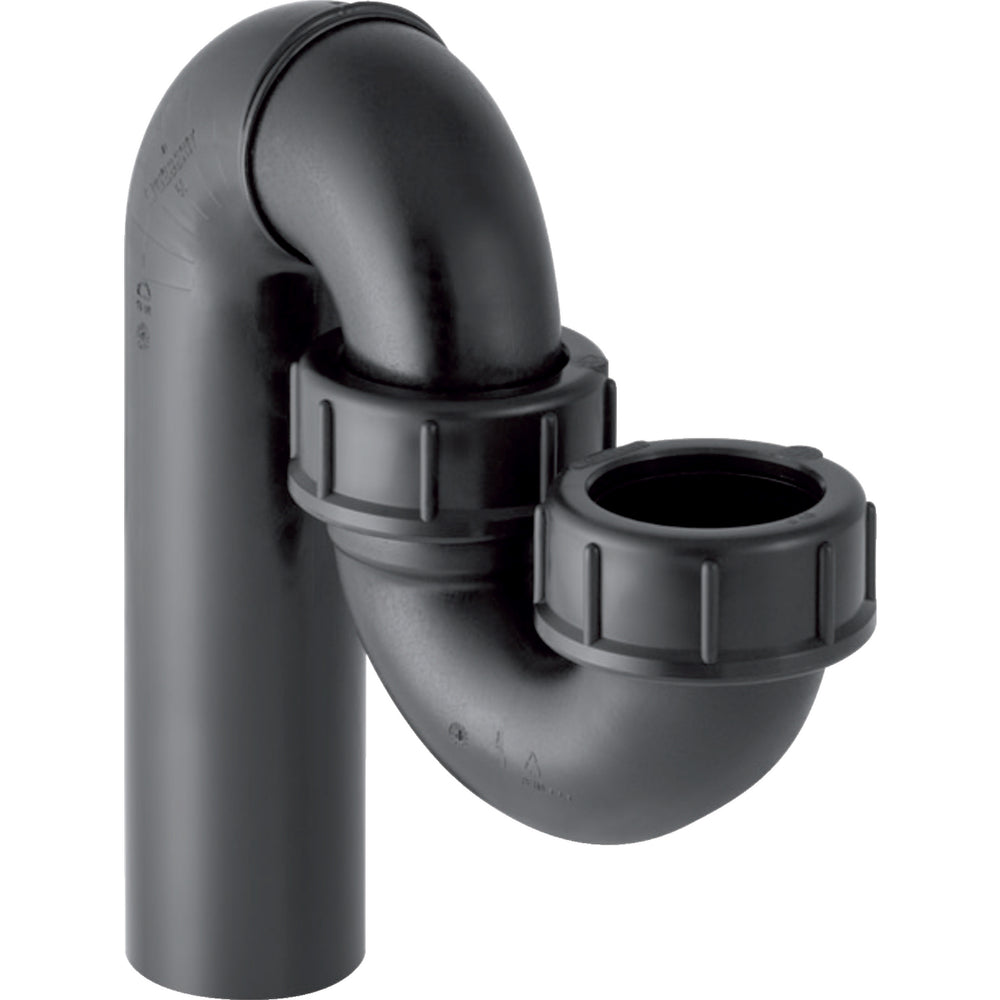 Lavabo için Geberit P tipi sifon, sıkıştırma bağlantılı, dikey giriş ve dikey çıkış: d=56mm, d1=56mm, siyah