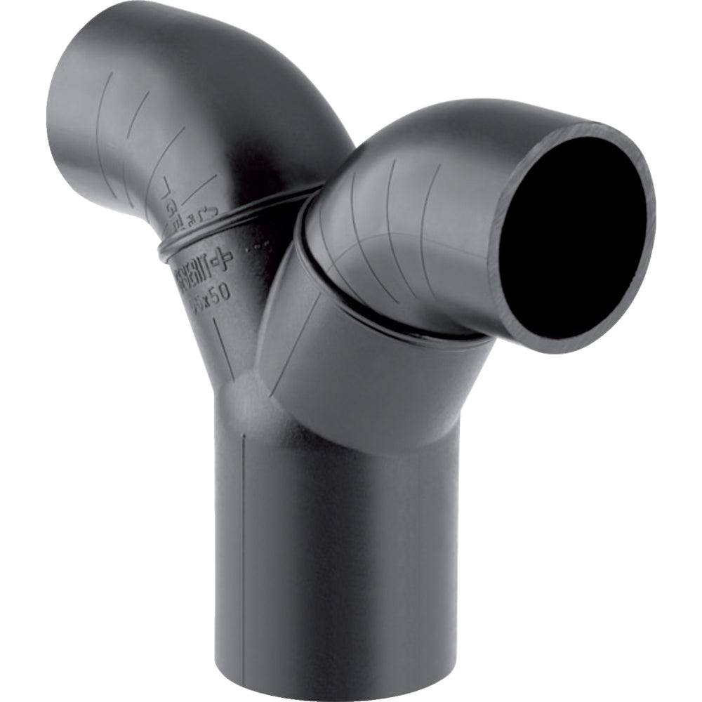 Adaptör conta için Geberit PE 90° çiftli bağlantı dirseği: d=75mm, d1=56mm, di=50mm