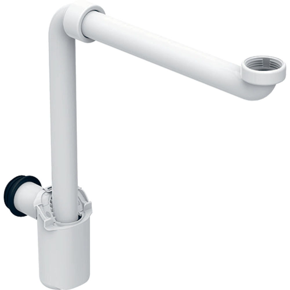 Lavabo için Geberit sifon, yer tasarruflu model, yatay çıkış: d=32mm, G=1 1/4″, alp beyazı – 151.116.11.1