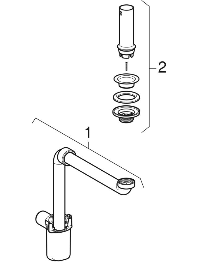Washbasins (Geberit Paracelsus, Paracelsus 2) patlamış parça şeması
