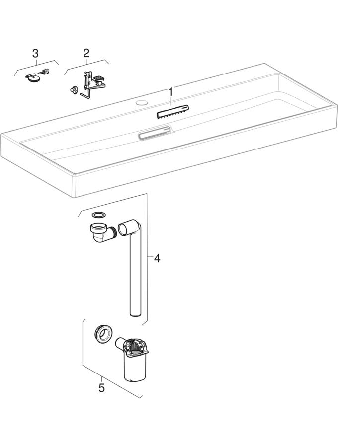 Washbasins (Geberit ONE) patlamış parça şeması