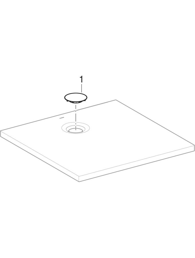 Drain covers for shower tray (Geberit Olona) patlamış parça şeması
