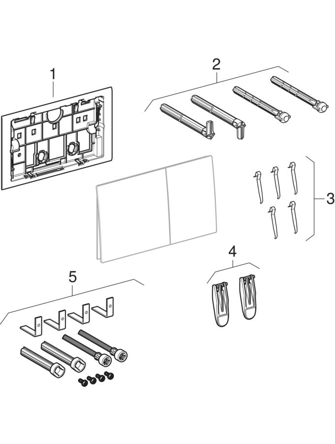 Actuator plates Sigma70, for dual flush patlamış parça şeması