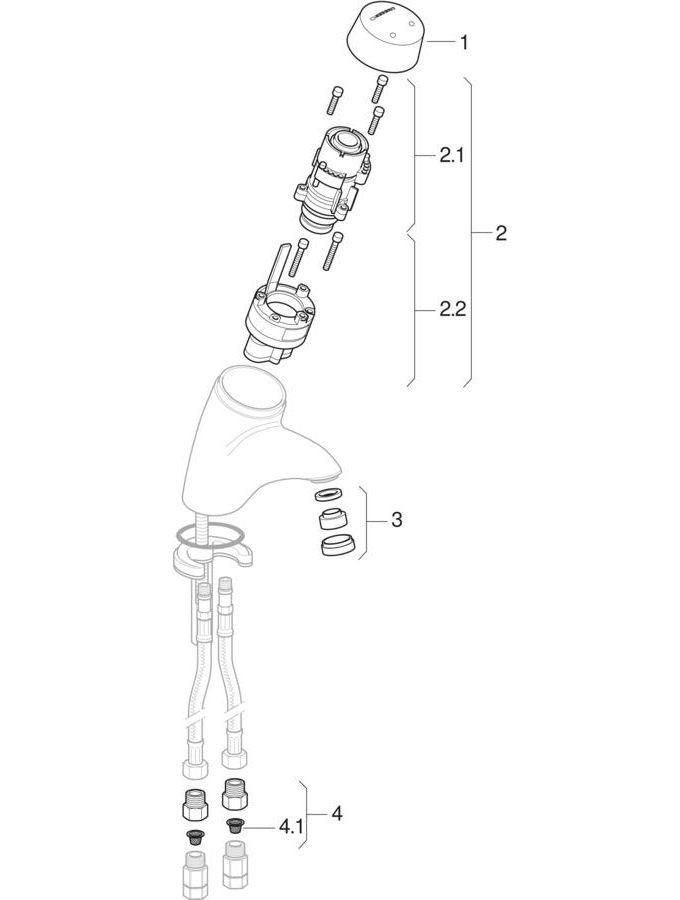 Type 26 self-closing taps patlamış parça şeması
