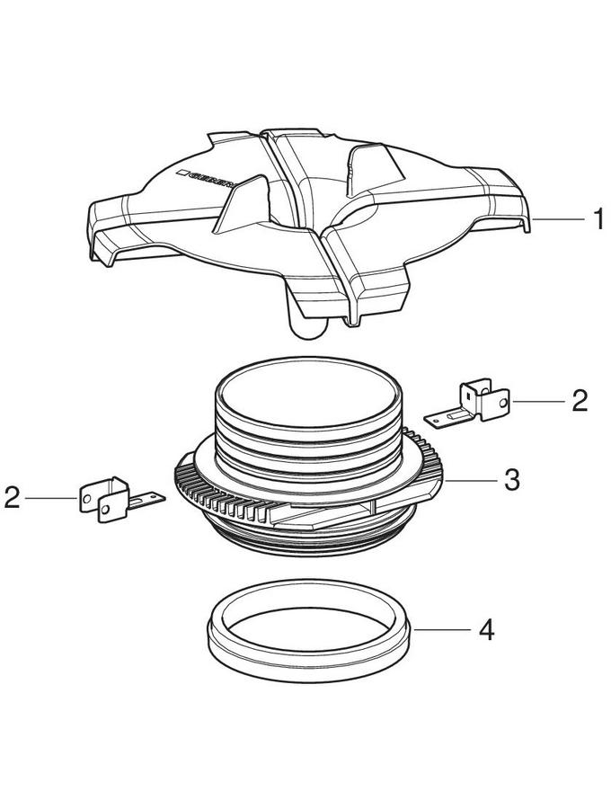 Geberit Pluvia emergency roof outlets for base units patlamış parça şeması