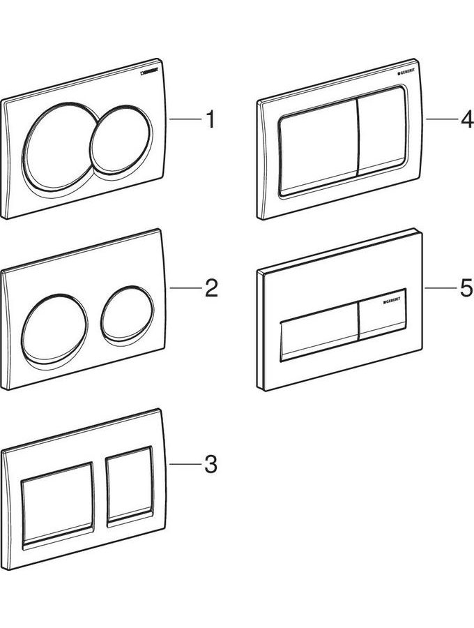 Overview actuator plates for Alpha concealed cisterns patlamış parça şeması