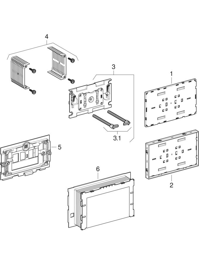 Cover plates Sigma, surface-even patlamış parça şeması