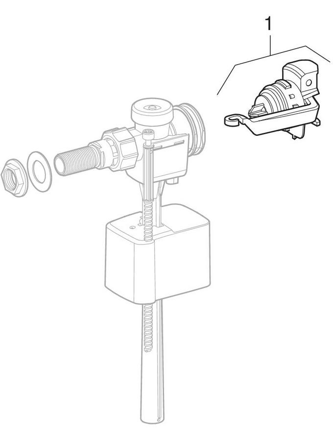 Fill valves type 333, lateral water supply connection patlamış parça şeması